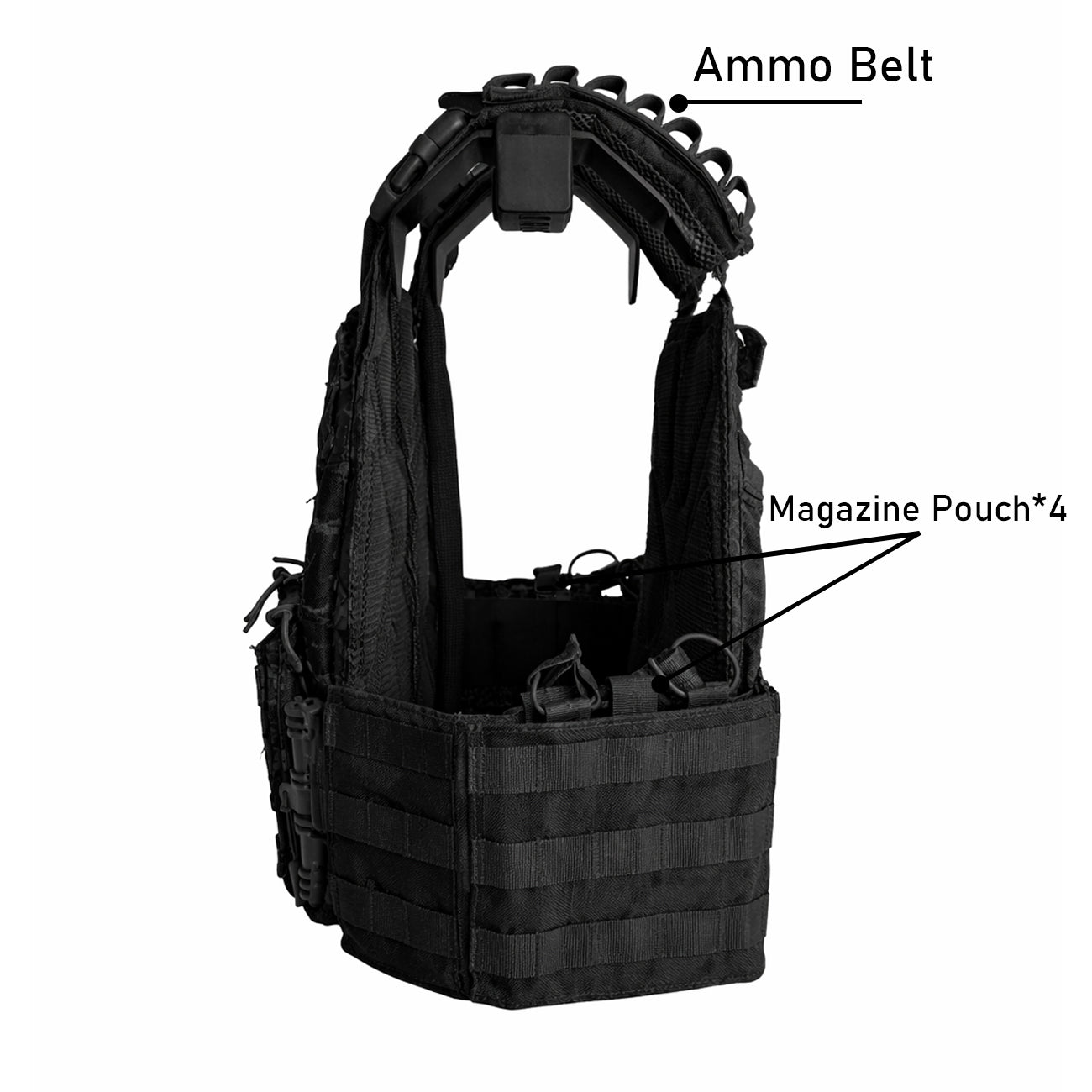 Tactical Vest — 800D Oxford Fabric, MOLLE System, Quick-Release