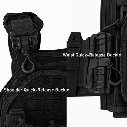 Tactical Vest — 800D Oxford Fabric, MOLLE System, Quick-Release