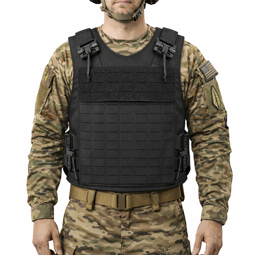 Bulletproof Vest — MOLLE System Adjustable Size, Capable of Accommodating Additional Ballistic Plates